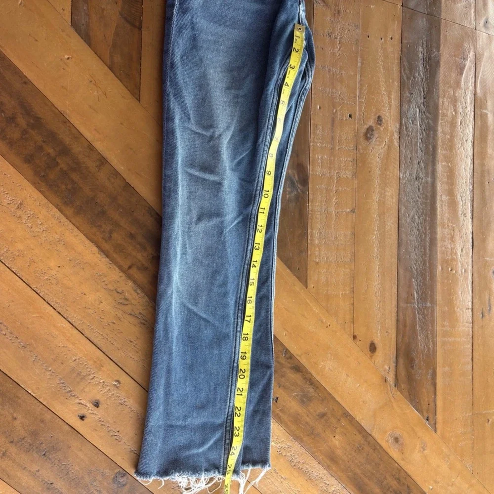 Anthro & Other Stories Stockholm Atelier Straight Leg Raw Hem Jeans Blue Sz 28